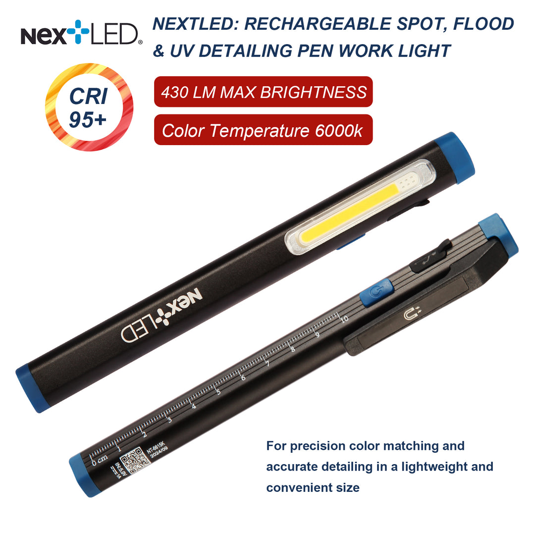 NexLED Detailing Pen Light CRI95+. Spot, Flood& UV