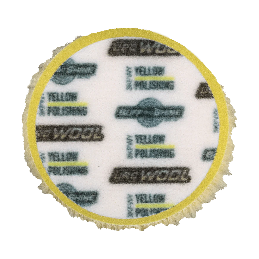 Buff and Shine® URO WOOL® Yellow Knitted Wool Pad – Polishing