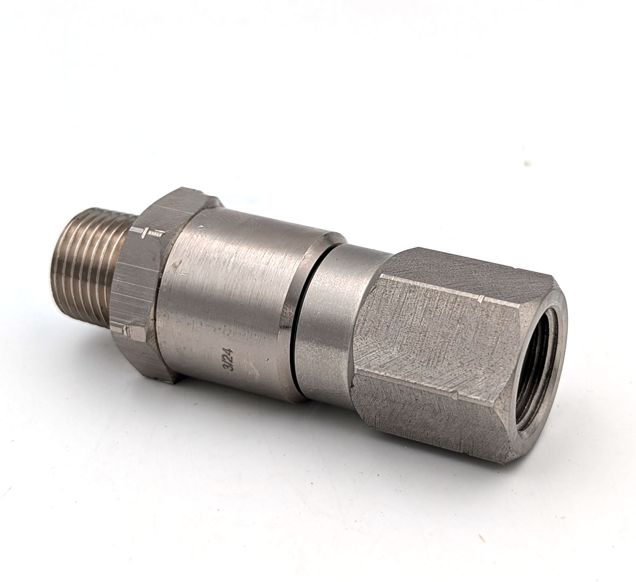Mosmatic 32.564 Rotary Unions DGV Swivel G1 3/8" NPTM G2 3/8" NPTF NW 1/4", Silver