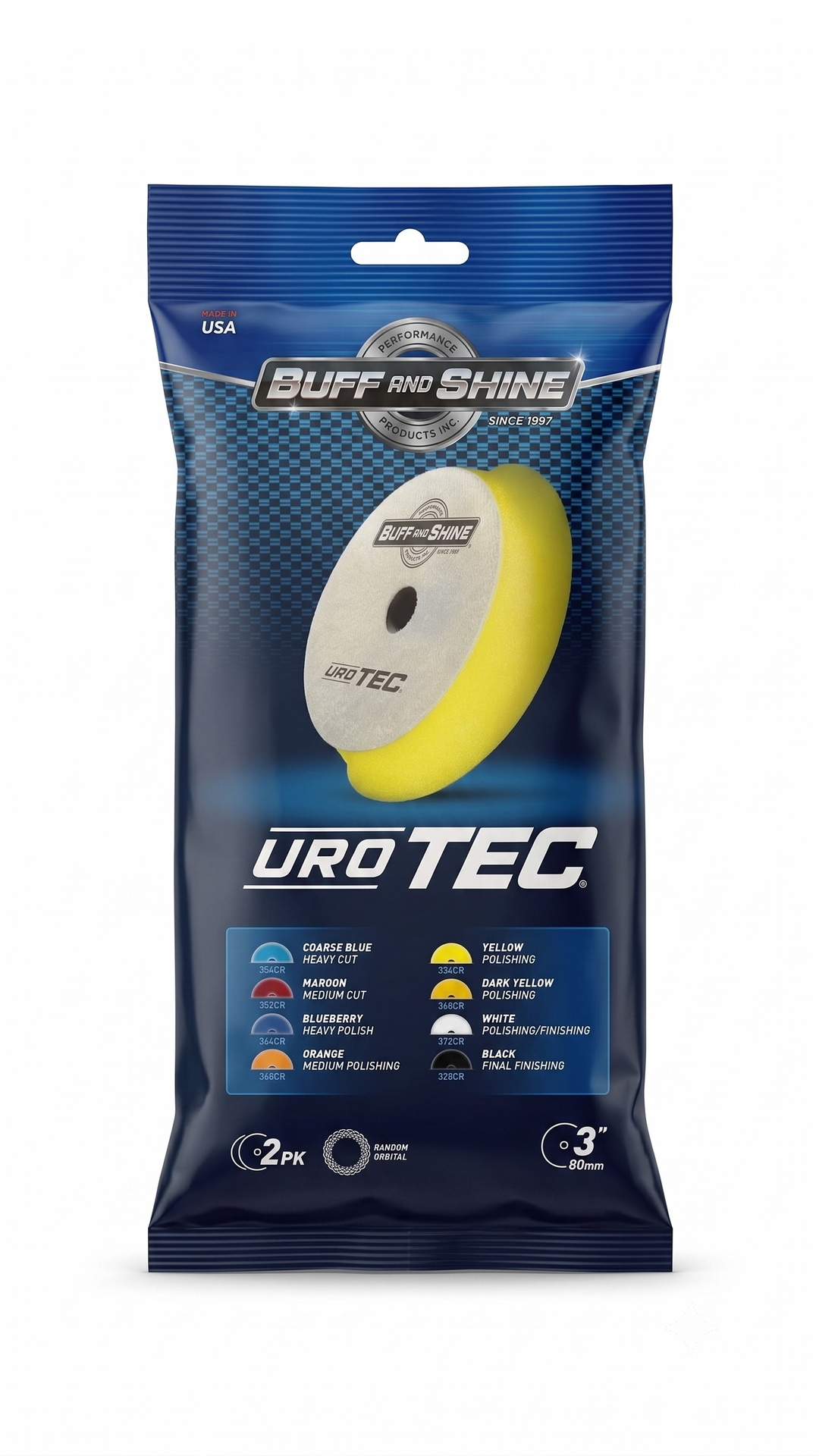 Buff and Shine® Yellow URO-TEC® Foam Pad – Polishing