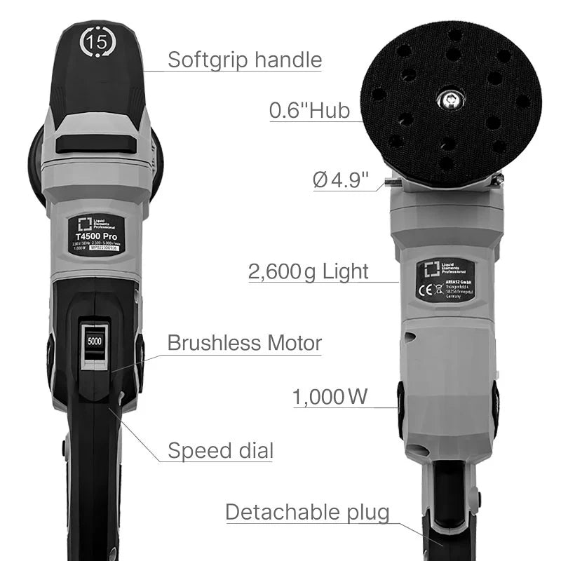 Liquid Elements T4500 Pro 15mm Orbital Polisher