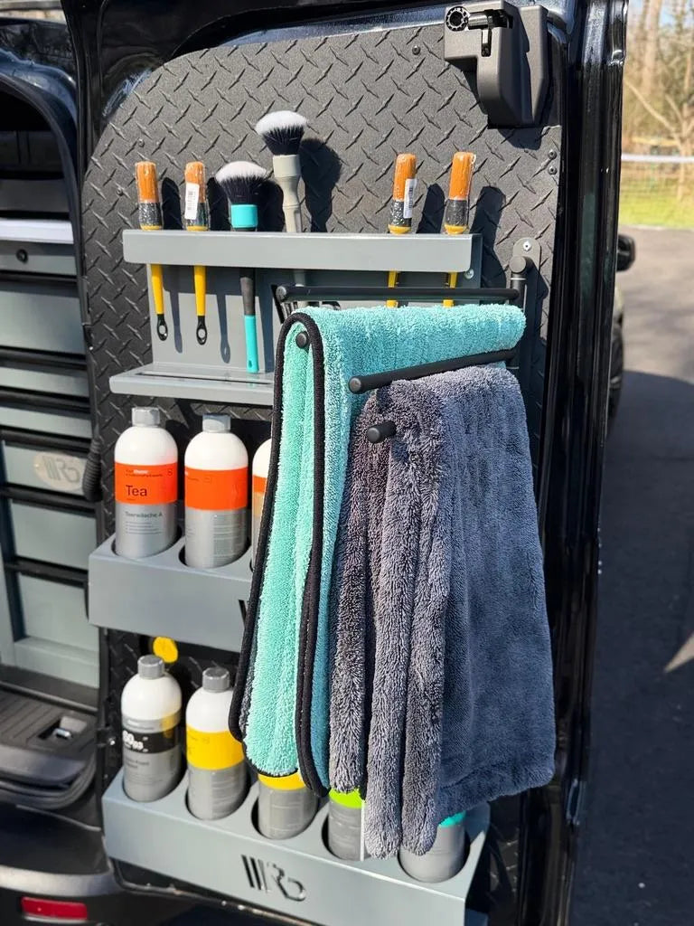 Modular Towel Drying Rack for Detailing Vans